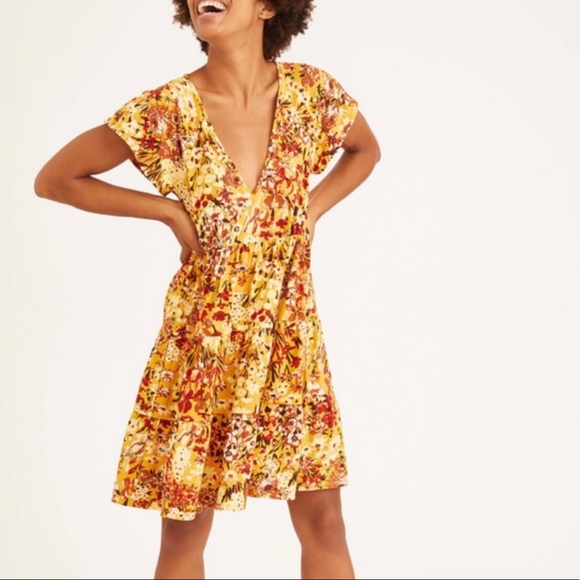 Urban Outfitters | UO Julia Ruffle Mini Dress | XS - Picture 1 of 5